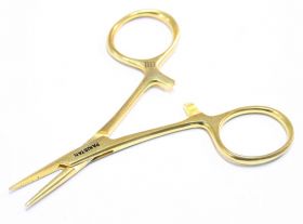 3.5" Locking Hemostat Gold Color Forceps Straight Stainless Steel Good Quality